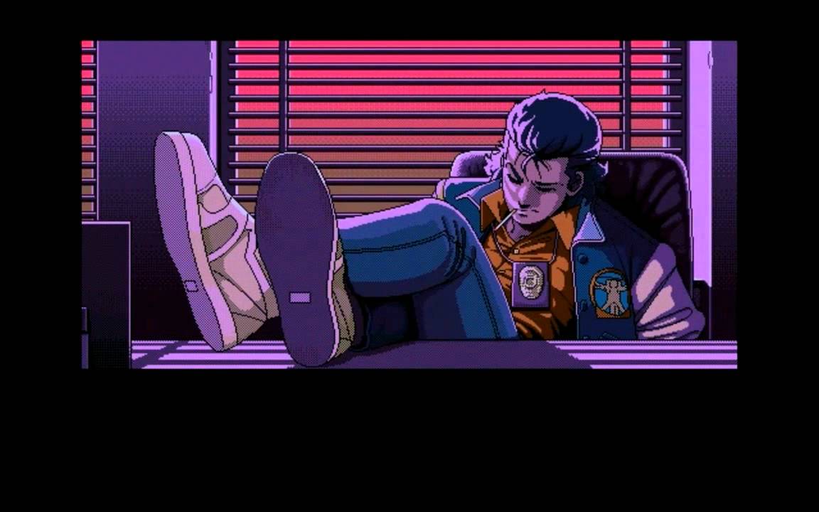  A screenshot from the Policenauts opening